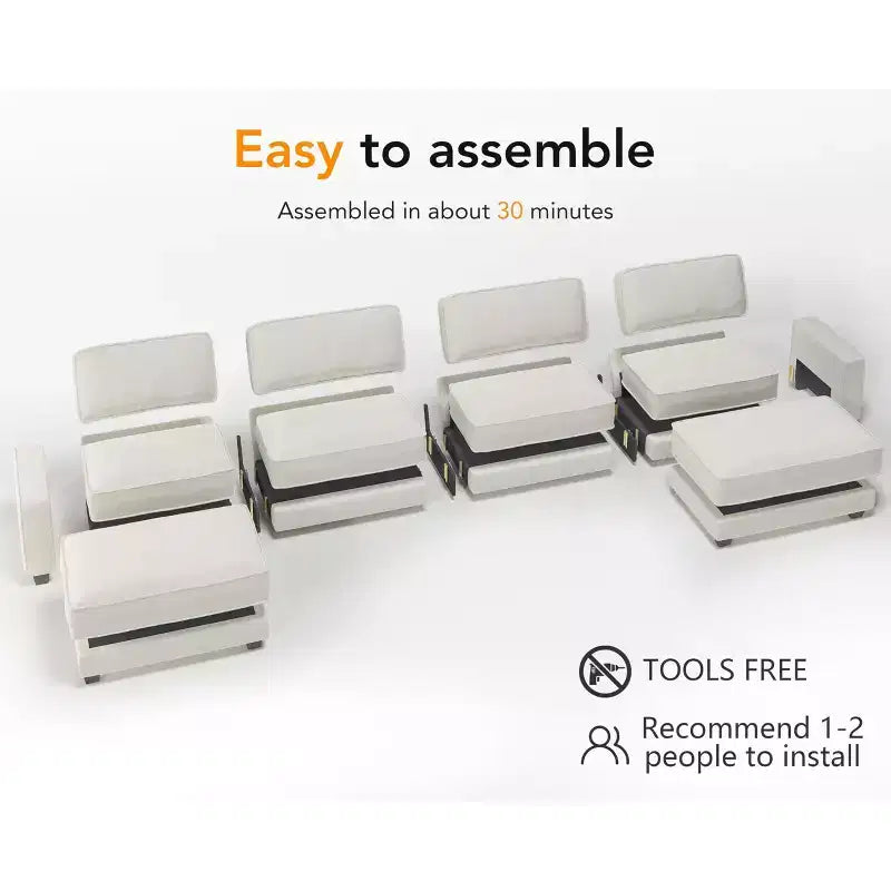 Divano componibile di grandi dimensioni 160 Modular Sectional Sofa