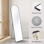 Specchio a figura intera con cornice in lega di alluminio