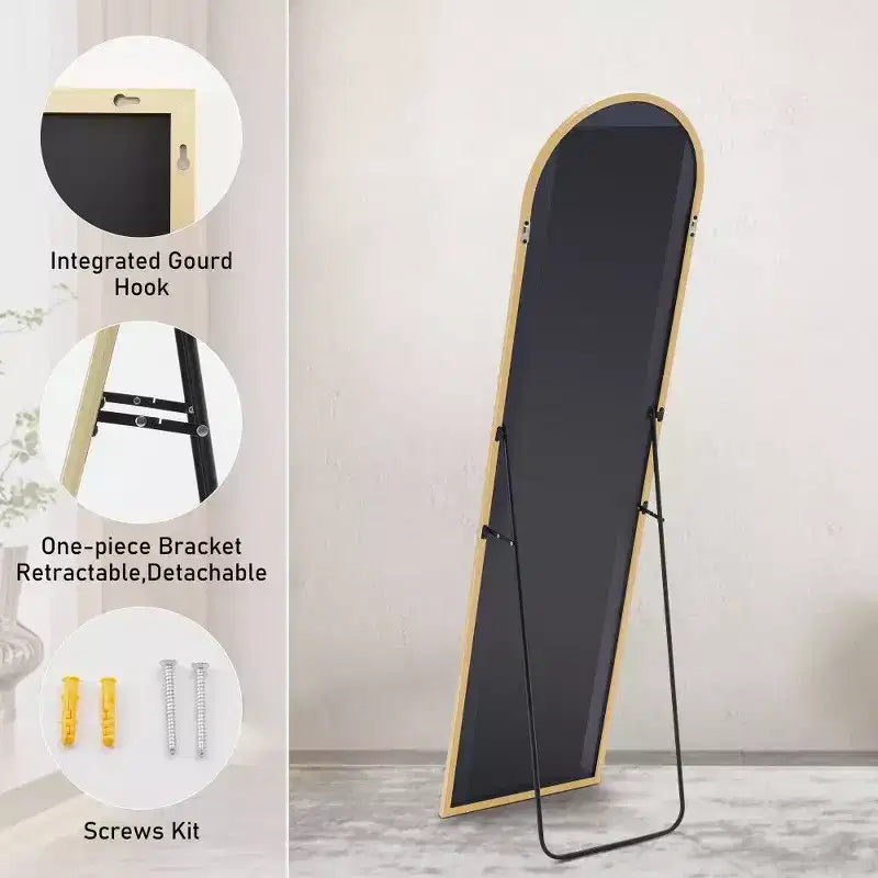 Specchio a figura intera con cornice in lega di alluminio